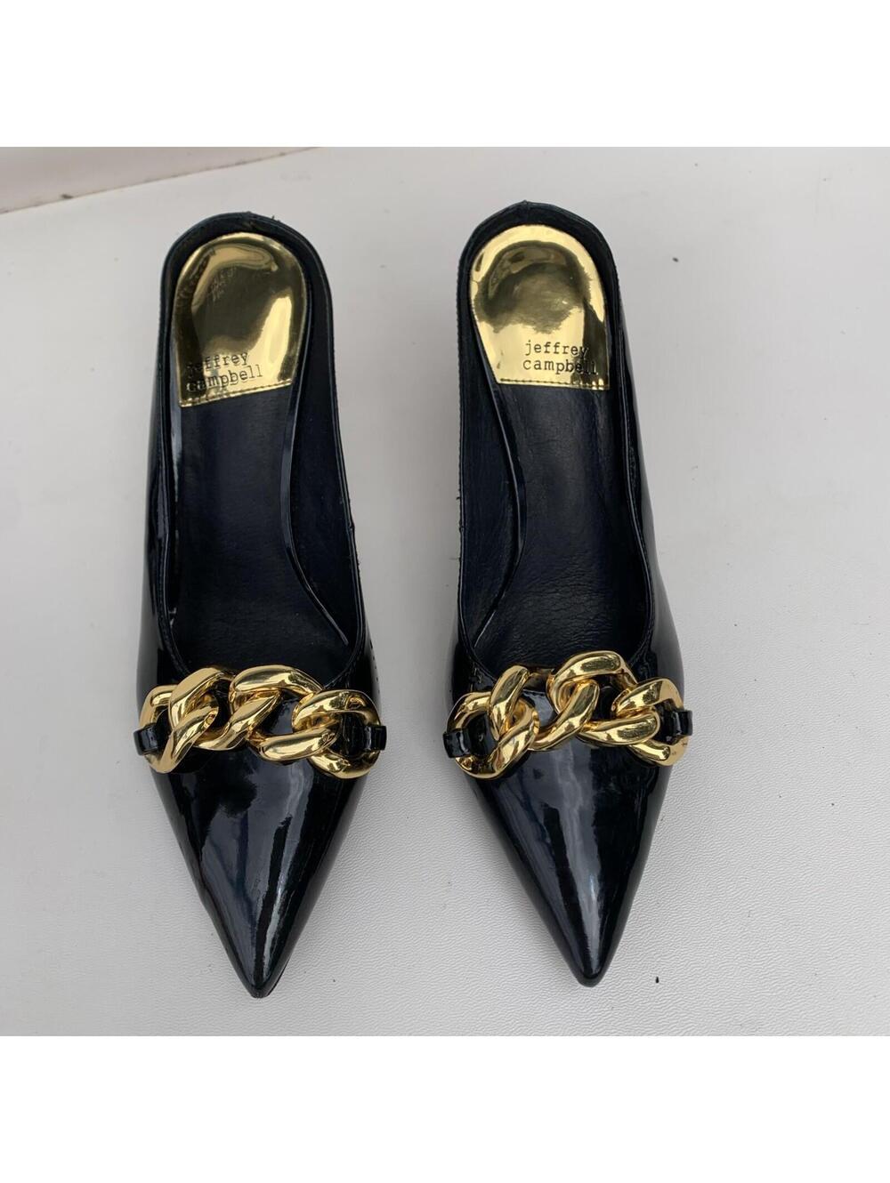 jeffrey campbell slithers pointed toe pump blue metallic iridescent size 6